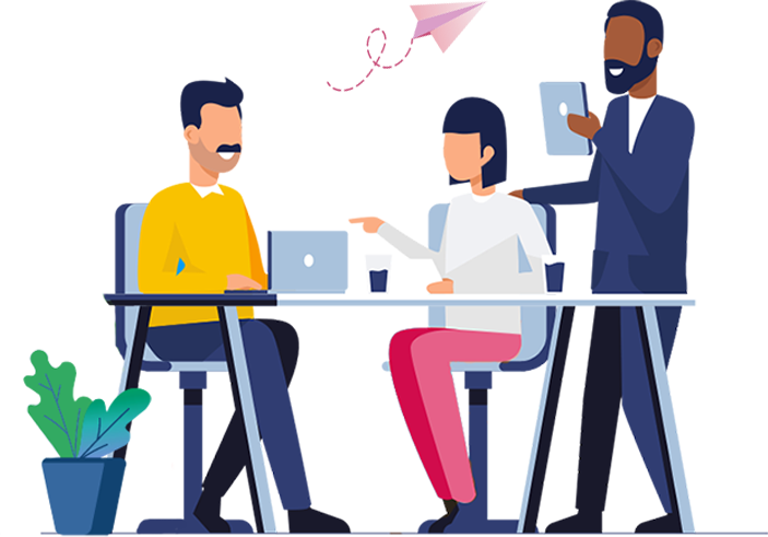 مشاوران در حال مشاوره