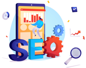 فردی متخصص درحال کار بر روی سئو سایت و افزایش بازدید