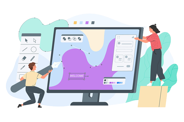 افراد در حال طراحی سایت حرفه ای در کرمان