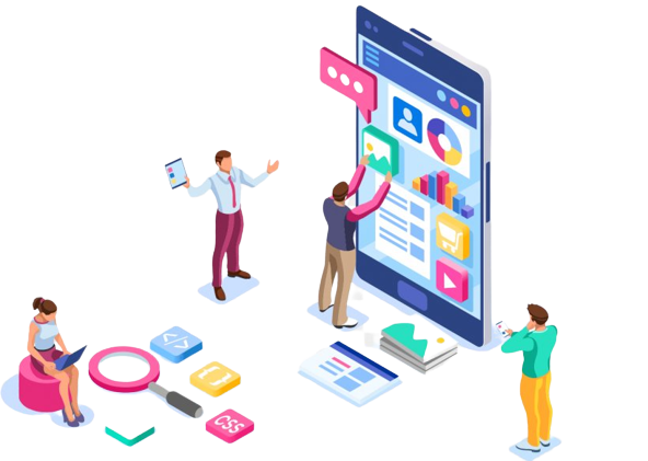 افراد در حال ساخت وب سایت ریسپانسیو در کرمان